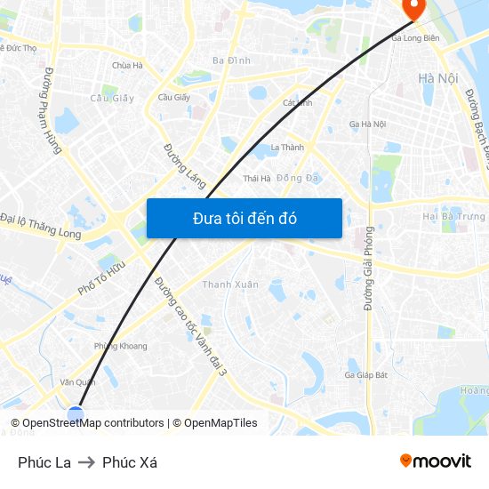 Phúc La to Phúc Xá map