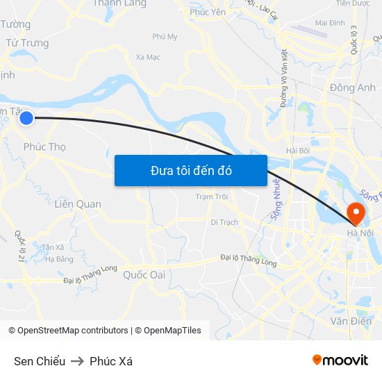 Sen Chiểu to Phúc Xá map