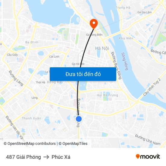 487 Giải Phóng to Phúc Xá map