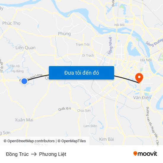 Đồng Trúc to Phương Liệt map