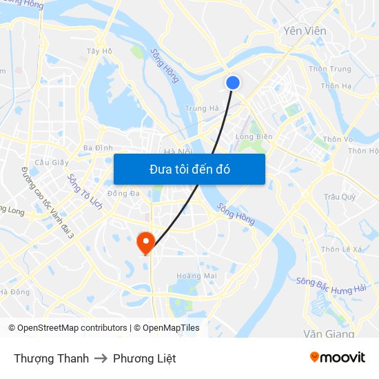 Thượng Thanh to Phương Liệt map