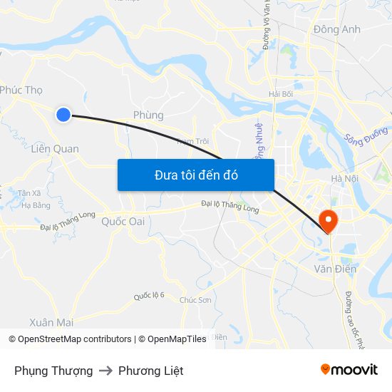 Phụng Thượng to Phương Liệt map