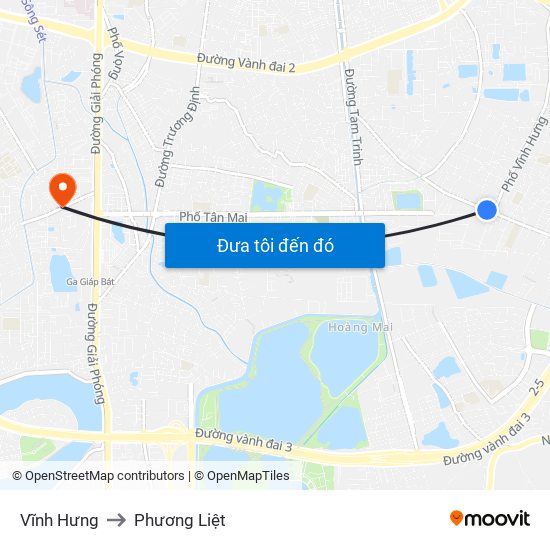 Vĩnh Hưng to Phương Liệt map