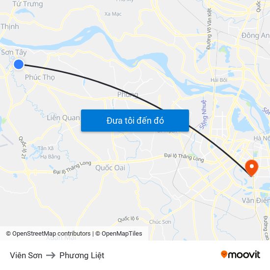 Viên Sơn to Phương Liệt map