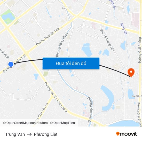 Trung Văn to Phương Liệt map