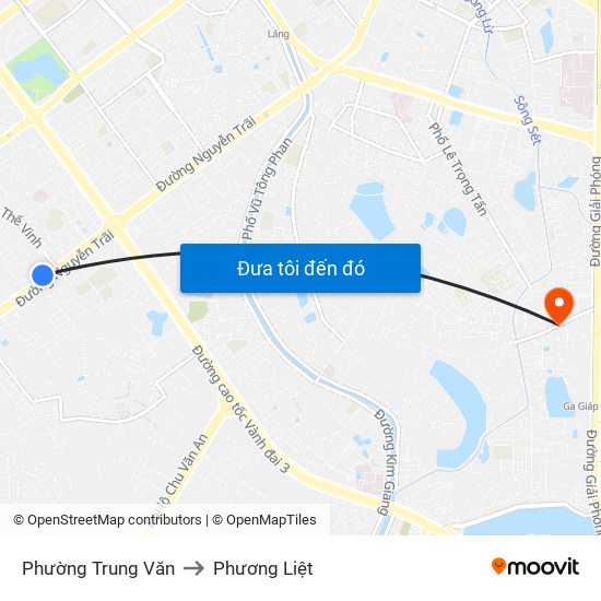 Phường Trung Văn to Phương Liệt map