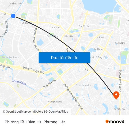 Phường Cầu Diễn to Phương Liệt map