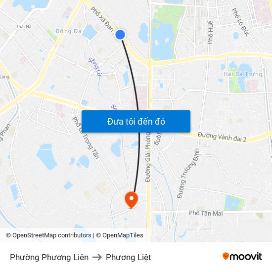 Phường Phương Liên to Phương Liệt map