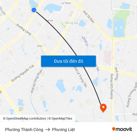 Phường Thành Công to Phương Liệt map