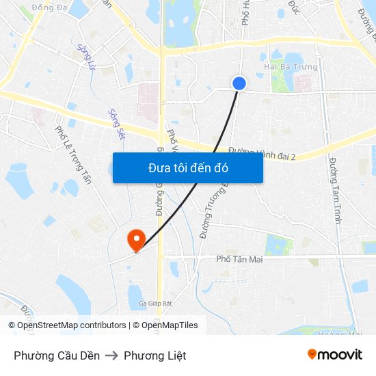 Phường Cầu Dền to Phương Liệt map