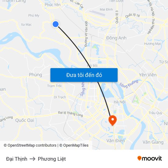 Đại Thịnh to Phương Liệt map