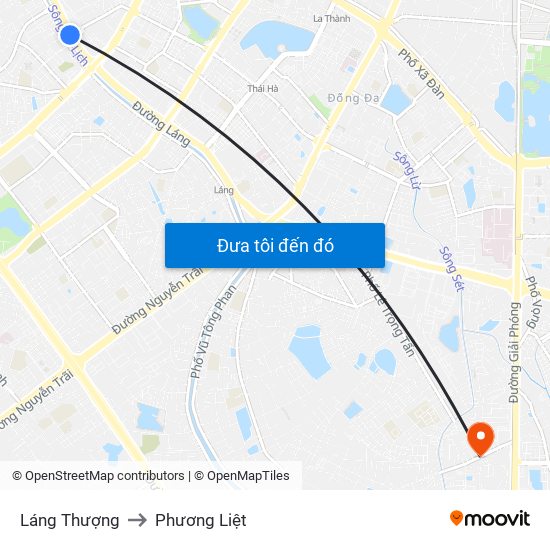 Láng Thượng to Phương Liệt map