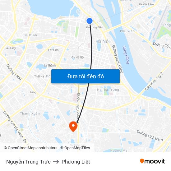 Nguyễn Trung Trực to Phương Liệt map