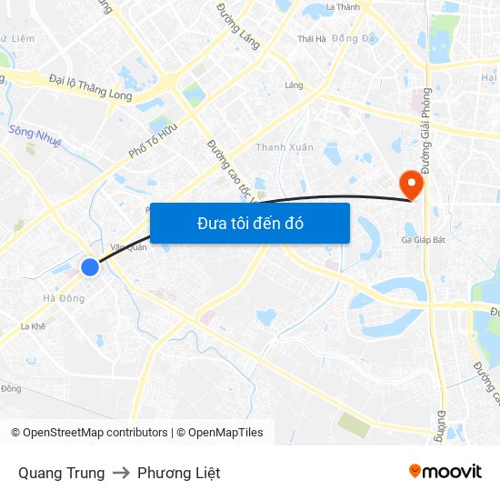 Quang Trung to Phương Liệt map