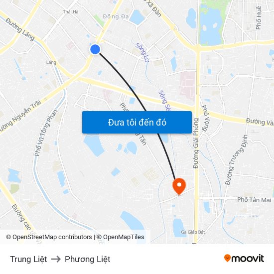 Trung Liệt to Phương Liệt map