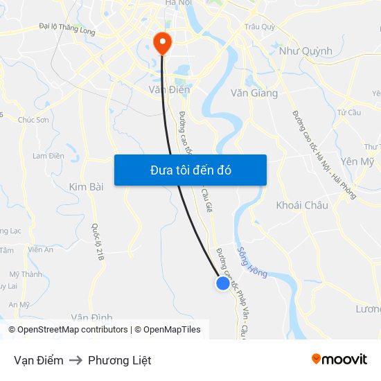 Vạn Điểm to Phương Liệt map