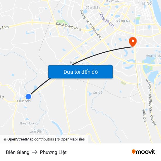 Biên Giang to Phương Liệt map