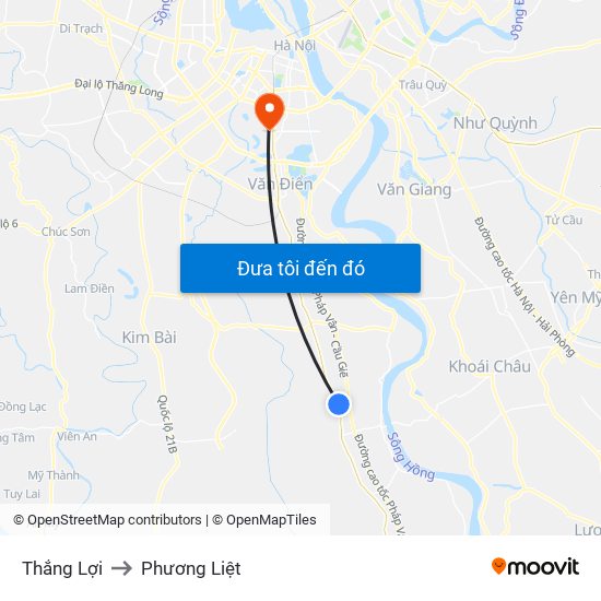 Thắng Lợi to Phương Liệt map