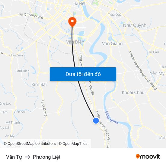 Văn Tự to Phương Liệt map