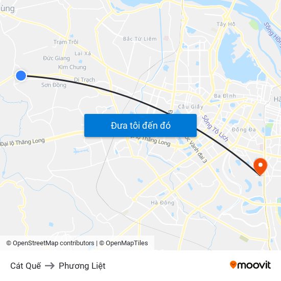 Cát Quế to Phương Liệt map