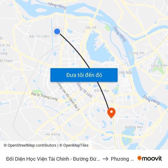 Đối Diện Học Viện Tài Chính - Đường Đức Thắng to Phương Liệt map