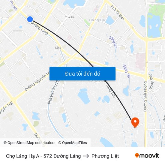 Chợ Láng Hạ A - 572 Đường Láng to Phương Liệt map