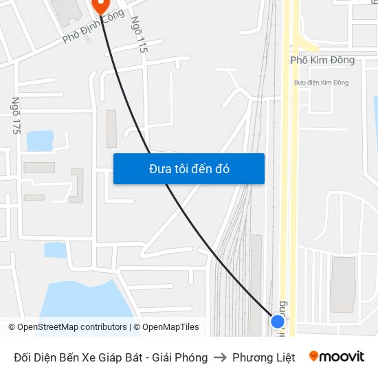 Đối Diện Bến Xe Giáp Bát - Giải Phóng to Phương Liệt map