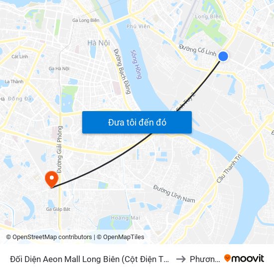 Đối Diện Aeon Mall Long Biên (Cột Điện T4a/2a-B Đường Cổ Linh) to Phương Liệt map