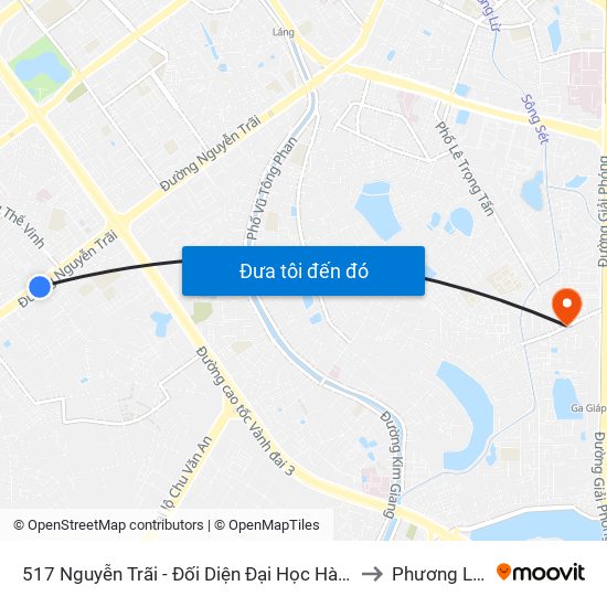 517 Nguyễn Trãi - Đối Diện Đại Học Hà Nội to Phương Liệt map