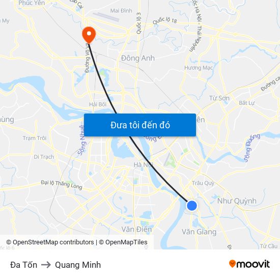 Đa Tốn to Quang Minh map