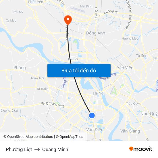 Phương Liệt to Quang Minh map