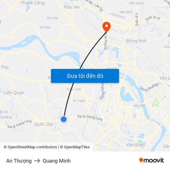 An Thượng to Quang Minh map