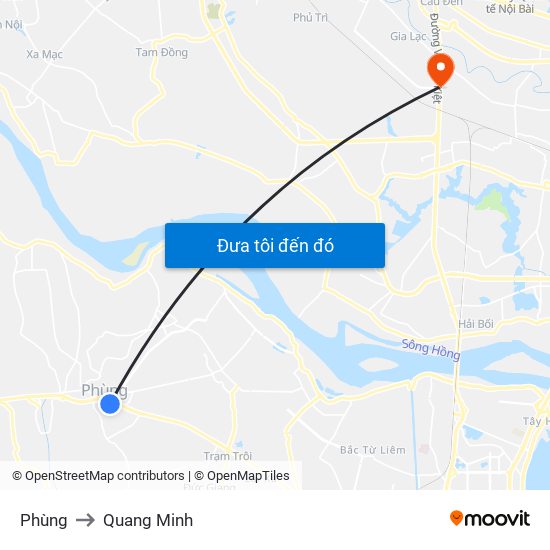 Phùng to Quang Minh map