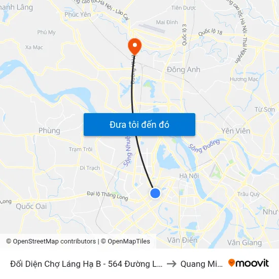 Đối Diện Chợ Láng Hạ B - 564 Đường Láng to Quang Minh map