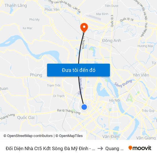 Đối Diện Nhà Ct5 Kđt Sông Đà Mỹ Đình - Phạm Hùng to Quang Minh map