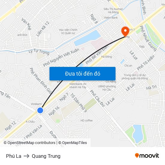 Phú La to Quang Trung map