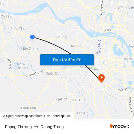 Phụng Thượng to Quang Trung map