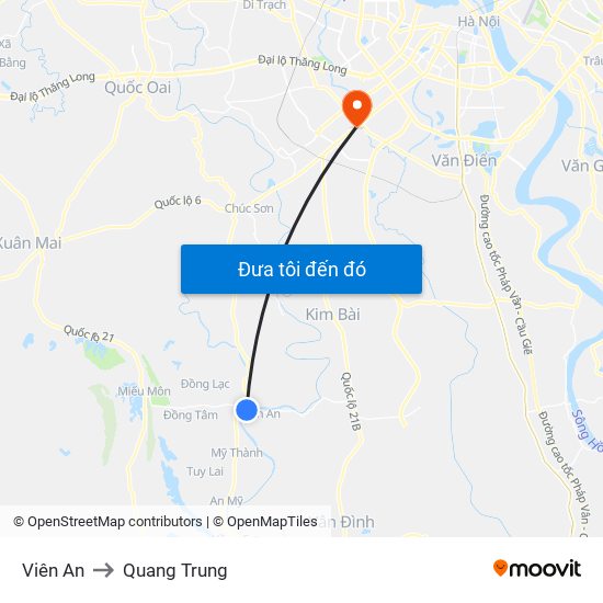 Viên An to Quang Trung map