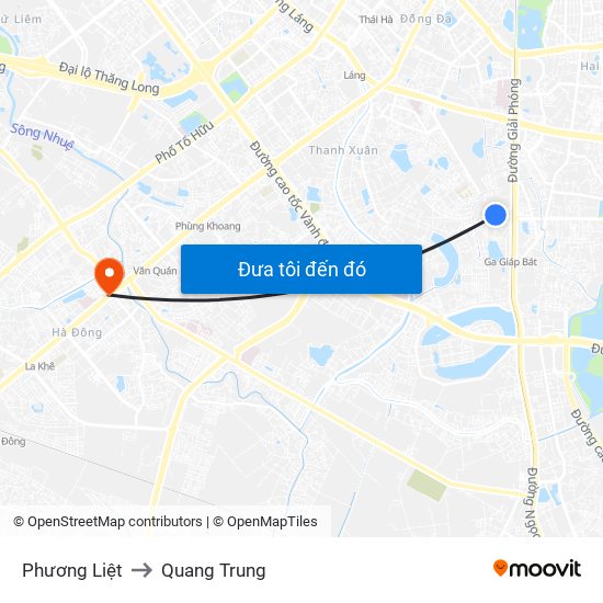 Phương Liệt to Quang Trung map