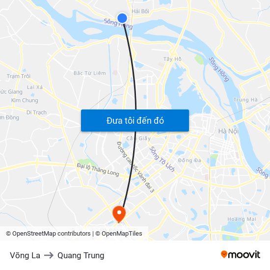 Võng La to Quang Trung map