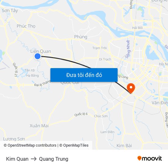 Kim Quan to Quang Trung map
