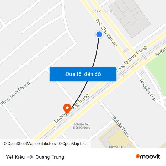 Yết Kiêu to Quang Trung map