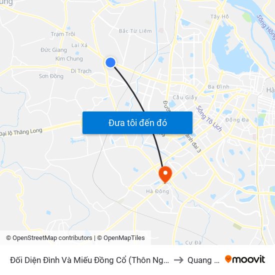 Đối Diện Đình Và Miếu Đồng Cổ (Thôn Nguyên Xá) - Đường 32 to Quang Trung map