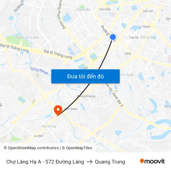 Chợ Láng Hạ A - 572 Đường Láng to Quang Trung map