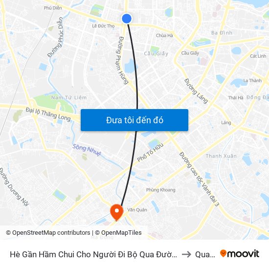 2b Phạm Văn Đồng to Quang Trung map