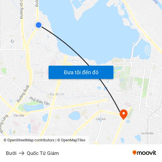 Bưởi to Quốc Tử Giám map