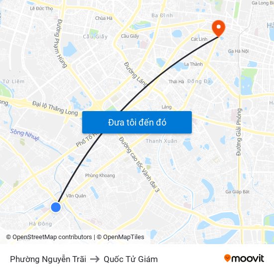 Phường Nguyễn Trãi to Quốc Tử Giám map