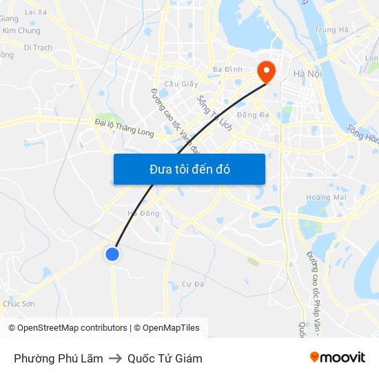Phường Phú Lãm to Quốc Tử Giám map