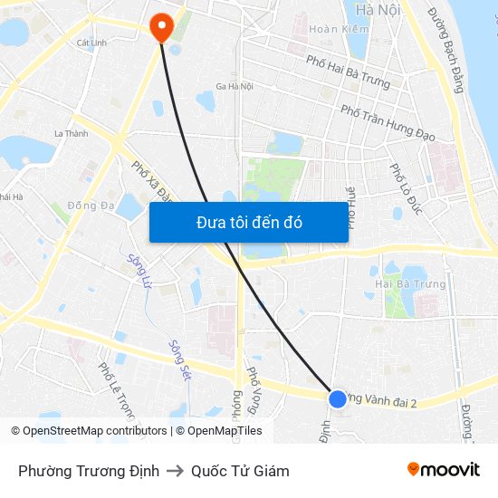 Phường Trương Định to Quốc Tử Giám map