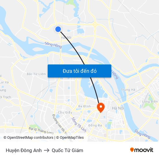 Huyện Đông Anh to Quốc Tử Giám map